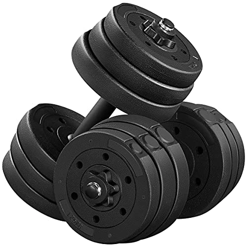 Click to view Yaheetech 44 LB Adjustable Dumbbell Weight Set for Home Gym and Fitness