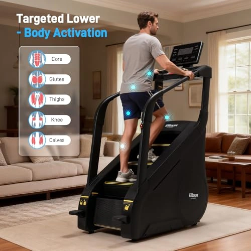Click to view ERGOLIFE Stair Stepper Machine for Home Gym with 25 Resistance Levels and LED Touchscreen
