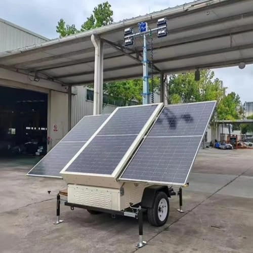 Click to view Mobile Solar Lighting Tower Trailer for Outdoor Events and Festivals