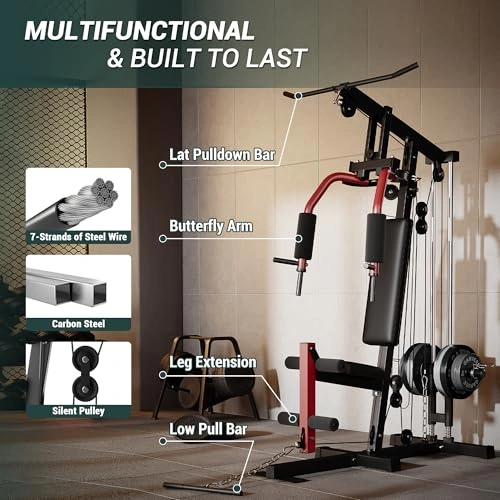 Click to view 5-in-1 Multifunctional Home Gym Equipment Full Body Workout Machine