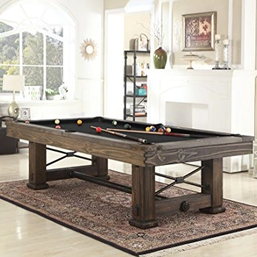 Click to view Playcraft Rio Grande 8’ Slate Pool Table with Hardwood and 3-Piece Slate System