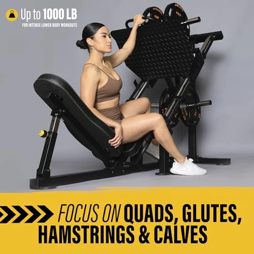 Click to view Powertec Leg Press Machine Black for Full Lower Body Workout
