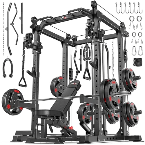 Click to view Power Rack Power Cage with Cable Crossover System and Accessories for Home Gym