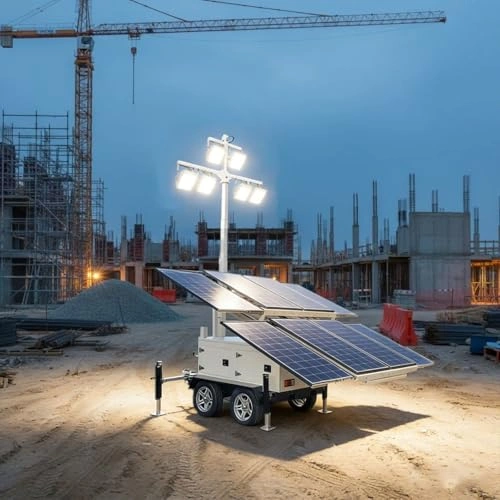 Click to view Commercial Solar Light Tower Portable Solar LED Lighting for All-Terrain Use