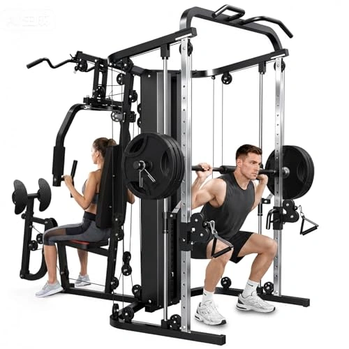 Click to view SunHome Multifunction Home Gym Equipment Workout Station with 138LB Weight Stack