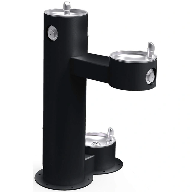Click to view Elkay LK4420DBFRKBLK Bi-Level Pedestal Fountain with Dog Bowl for Pets