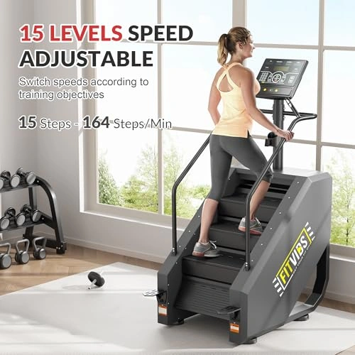 Click to view Fitvids Stair Stepper Machine Commercial Grade with 15 Resistance Levels