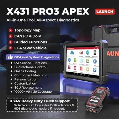 Click to view LAUNCH X431 Scanner PRO3 APEX Bidirectional Scan Tool 2026 with Online Coding