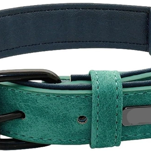 Click to view Large Dog Collar Soft Padded Collars Durable Pet Necklace Collar for Big Dogs Green Medium