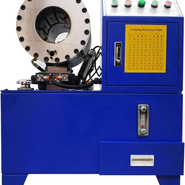 Click to view HQHAOTWU 220V 3 Phase Hose Pipe Crimping Machine Hydraulic High Pressure Crimper