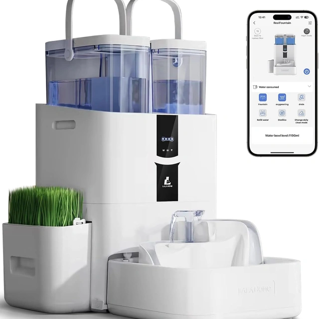 Click to view LALAHOME Automatic Cat Water Fountain 10L Self Filling Pet Drinking Fountain