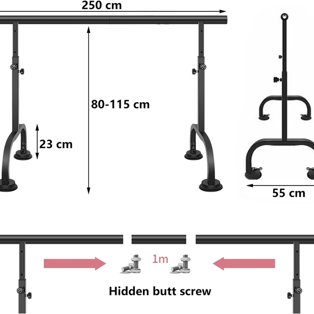 Click to view Adjustable Ballet Bar Heavy Duty Portable Dance Pole for Adults and Kids