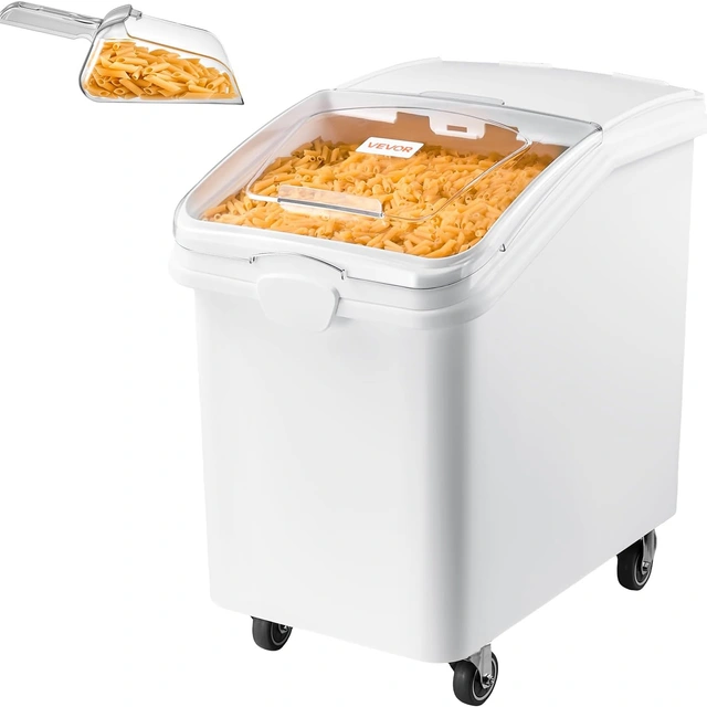 Click to view Vevor Rice Storage Container 198 lbs/31.7 Gallons Dog Food Dispenser Bin