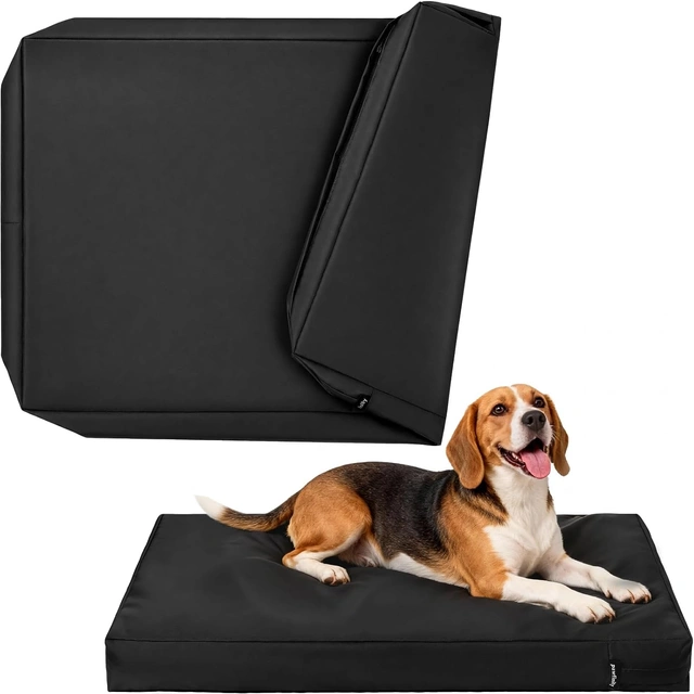 Click to view ## Pawfinity Waterproof Dog Bed Cover Replacement, Washable, Large Black 34 x 22 x 3.5 Inches