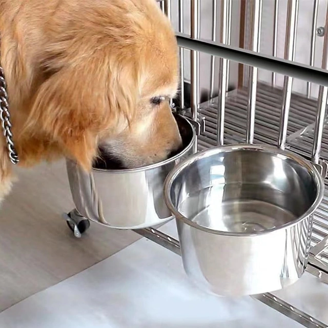 Click to view Pet Supplies: 2 Pack Large Dog Water and Food Bowls No Spill Stainless Steel