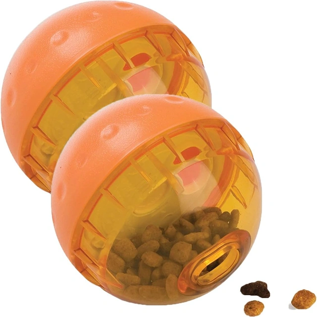 Click to view OurPets IQ Treat Ball Interactive Food Dispensing Dog Toy, 4 Inches (2 Pack)
