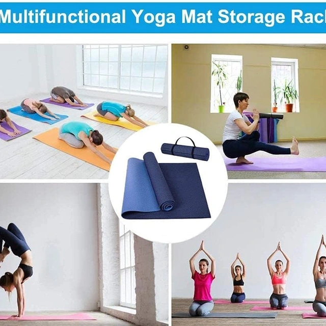 Click to view Yoga Mat Rack Free Standing Storage Holder for Exercise Mats and Foam Rollers