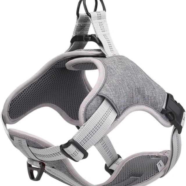 Click to view Padzeq Nylon Dog Harness Ripstop Adjustable Reflective Vest Collar for Small and Large Dogs