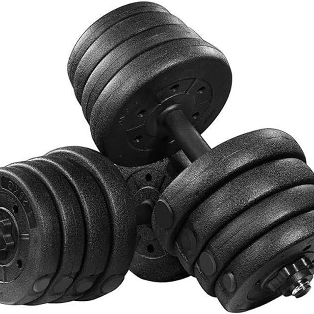 Click to view Tediluvia Pair of 30kg Dumbbell Weight Set Adjustable Solid Fitness Dumbbells