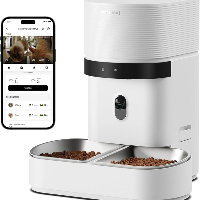 Click to view PETLIBRO Automatic Cat Feeder for 2 Cats with AI Recognition Camera and App Control