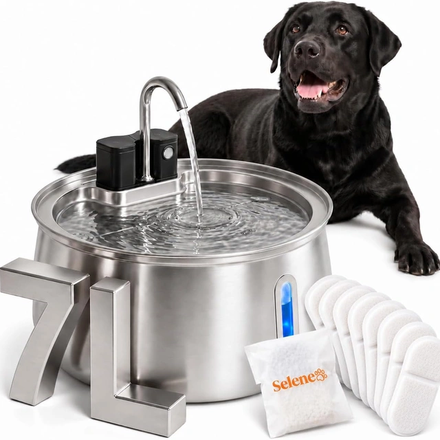 Click to view Selene Wireless Doggy Fountain 7L with 8 Filters and 4 Layer Filtration