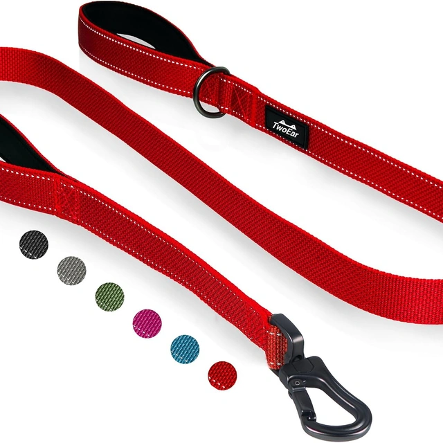 Click to view ## Twoear 4FT 1IN Heavy Duty Dog Leash for Large Dogs with 2 Padded Handles