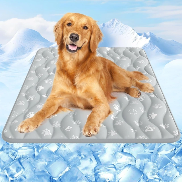 Click to view ## Rywell 44x32in Dog Cooling Mat with One-Way Moisture &amp; Arc-Chill 3.0