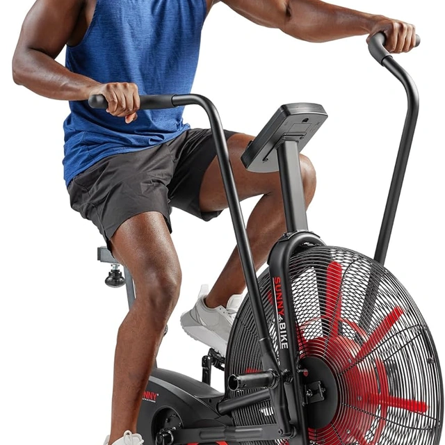 Click to view Sunny Health &amp; Fitness Premium Smart Cross Trainer Fan Bike for Home Workouts