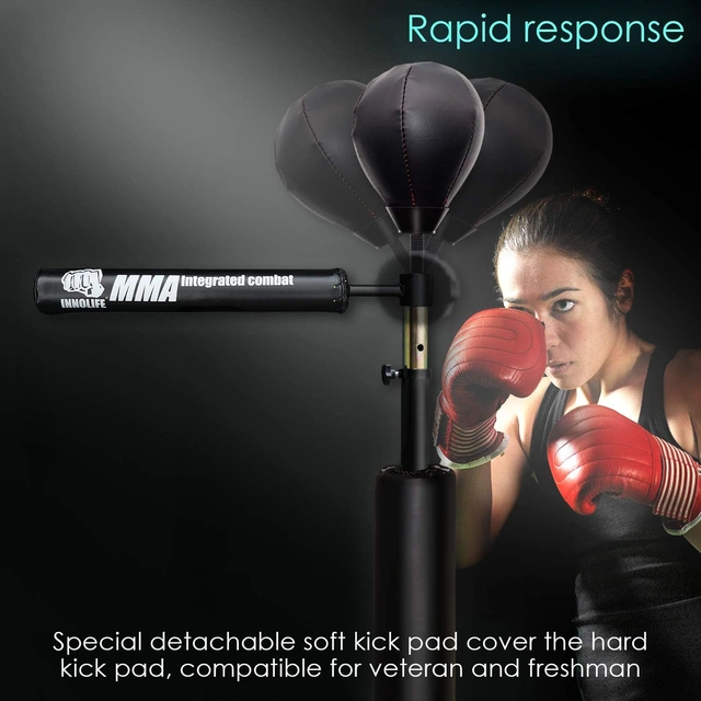 Click to view InnoLife MMA Boxing Speed Trainer Punching Spinning Bar with Dual Punch Head