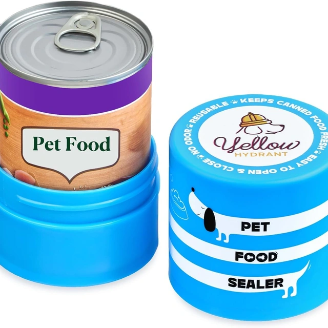 Click to view Yellow Hydrant The Original Canned Dog Food Storage Container Reusable Airtight Cover