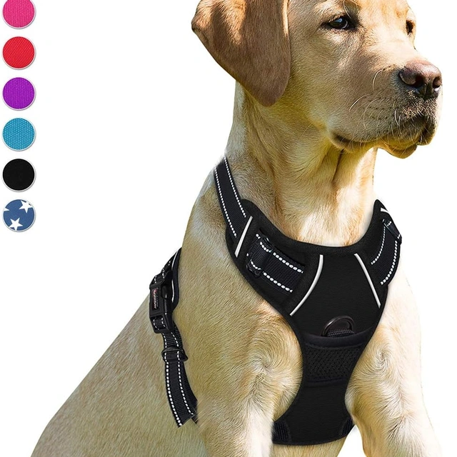 Click to view BARKBAY Dog Harness No Pull for Large Dogs Front and Back Clips