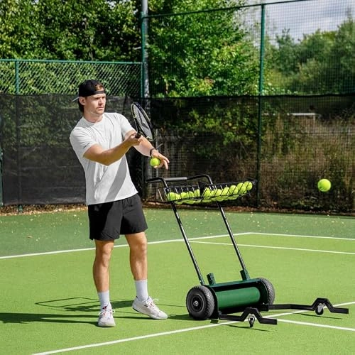 Click to view Vermont Tennis Ball Collector Mower with 120 Ball Capacity and Rolling Pickup Drum