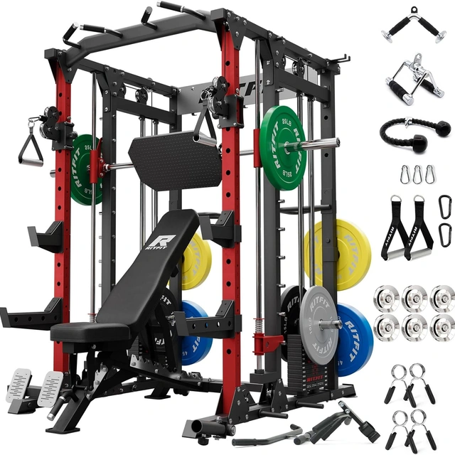 Click to view RitFit Buffalo Smith Machine Package All-in-One Power Cage with Weight Stack