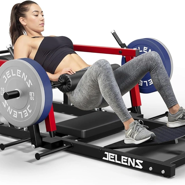 Click to view JELENS Hip Thrust Machine 800LB Glute Bridge Machine with Weight Holder