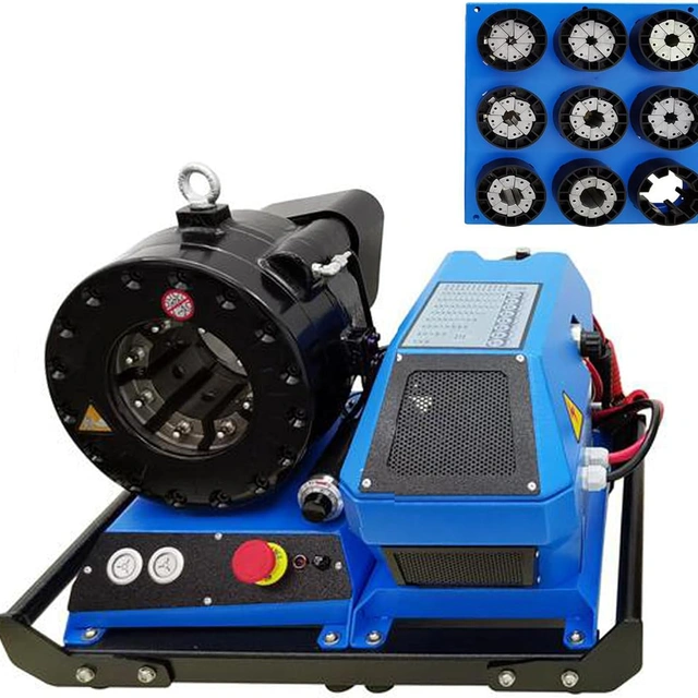 Click to view Yokoma Electric Hose Crimping Machine 0.39-2.40 Inch Pipe Crimper with 8 Dies