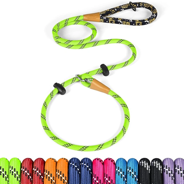 Click to view ## Lynxking Slip Lead Dog Leash, 6 ft Reflective Braided Rope, 1/2 in. Thick