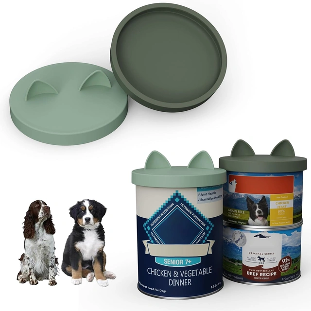 Click to view OHMO Silicone Pet Food Can Lids for 12.5-14oz Cans