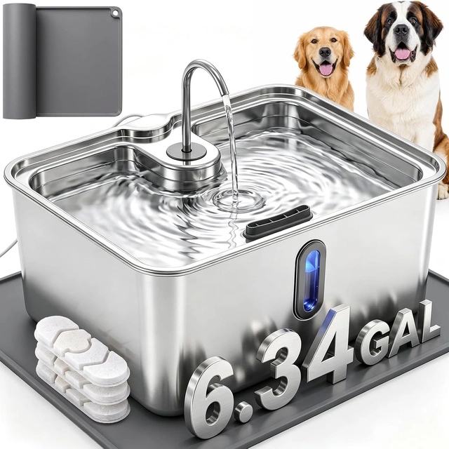 Click to view Pet Supplies: 6.34Gal Mega-Capacity Dog Water Fountain for Large &amp; Multi Dogs