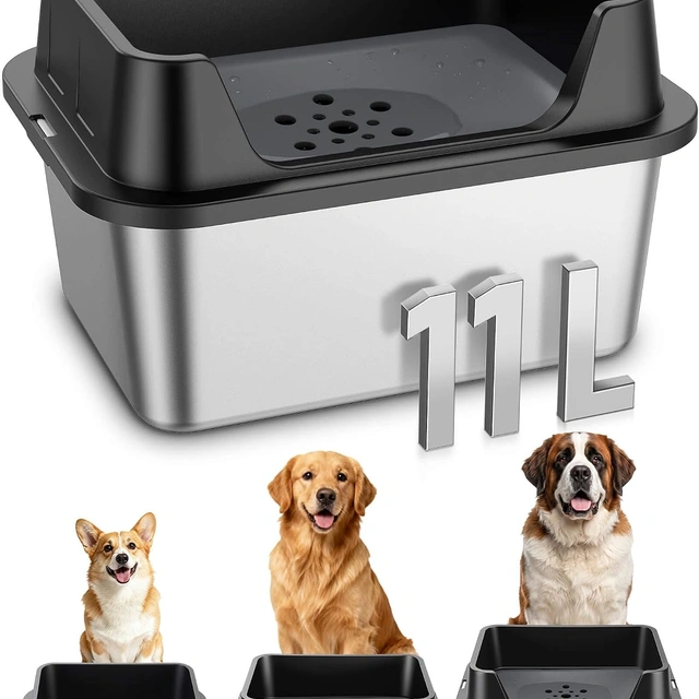 Click to view Patidofy 11L No Spill Dog Water Bowl with Splash Guard and Slow Drink Disk