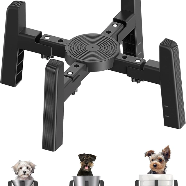 Click to view CZPET Dog Bowl Stand with Adjustable Height and Width for Medium Dogs