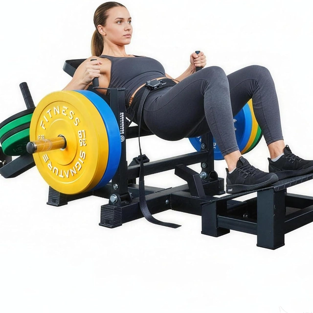 Click to view Signature Fitness Glute Bridge Plate-Loaded Hip Thrust Machine for Glute Muscles, 1st Generation