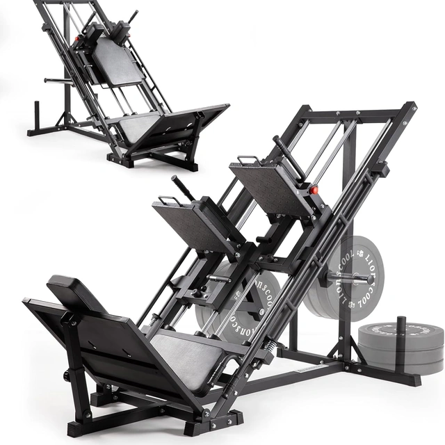 Click to view LIONSCOOL Upgraded 3-in-1 Leg Press Hack Squat Machine with Weight Storage
