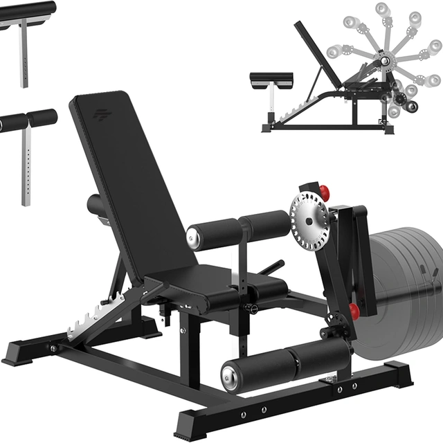 Click to view Finer Form GLX Adjustable Weight Bench with Leg Extension and Curl Machine