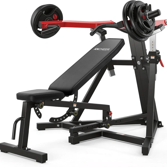 Click to view Ancheer Chest Press Machine with Weight Bench for Full Upper Body Strength Training
