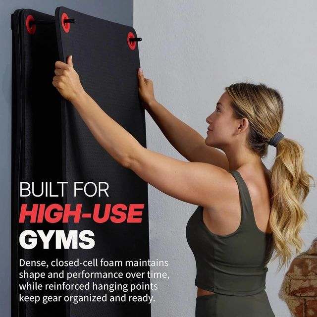Click to view ## SPRI Hanging Exercise Mats 6-Pack + Rack (Black)