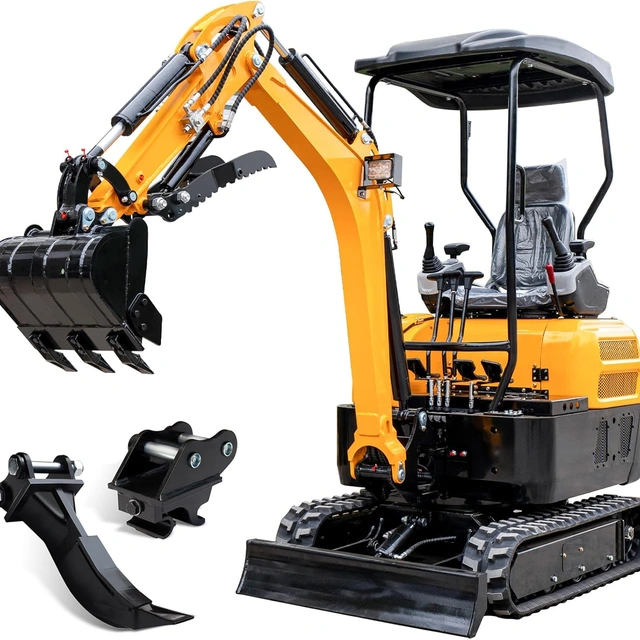 Click to view MMS20P 2 Ton Mini Excavator with 16 HP Kubota Diesel Engine and Hydraulic Attachments