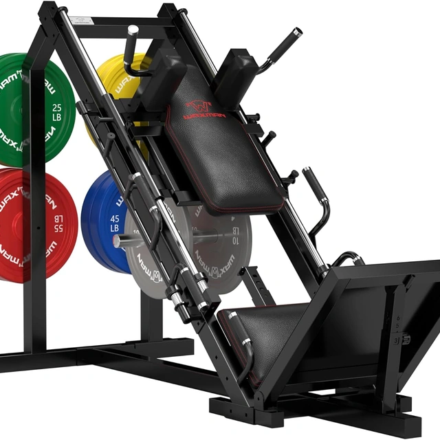 Click to view Waxman Leg Press Hack Squat Machine Combo 2-in-1 Leg Exercise Machine