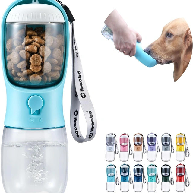 Click to view Cibaabo Dog Water Bottle Portable with Food Container for Travel