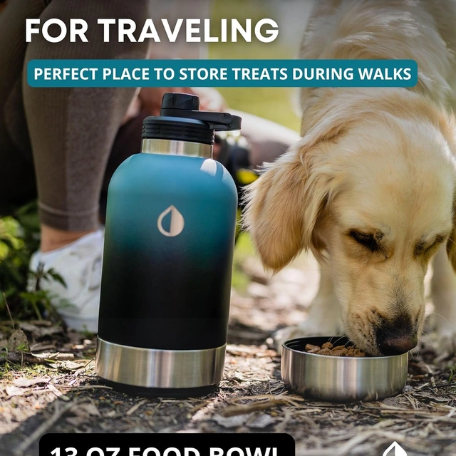 Click to view ## Insulated Stainless Steel Dog Travel Water Bottle with Carrying Case