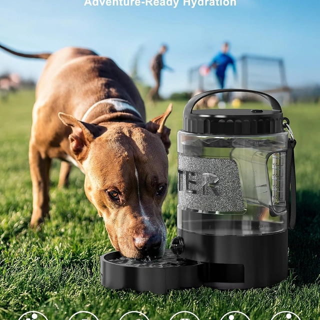 Click to view ## lesotc 95 oz Large Dog Water Bottle with Travel Bowl